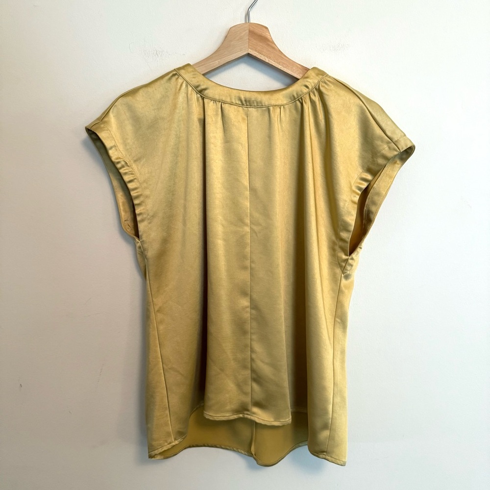 MELISSA NEPTON Lucia Tie Blouse Satin Gold Medium
